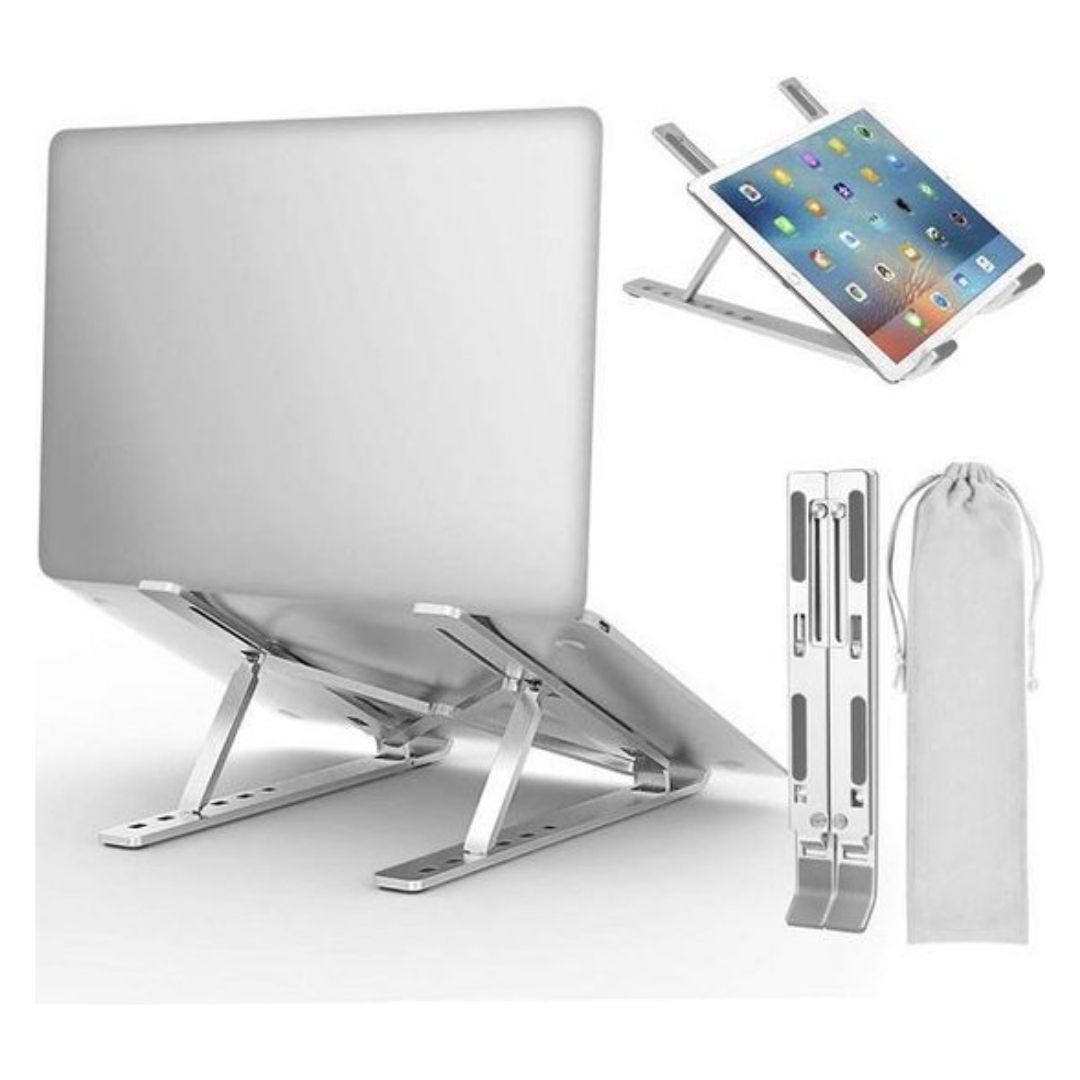Universele Verstelbare & Opvouwbare Laptop Standaard - Anti slip - Aluminium