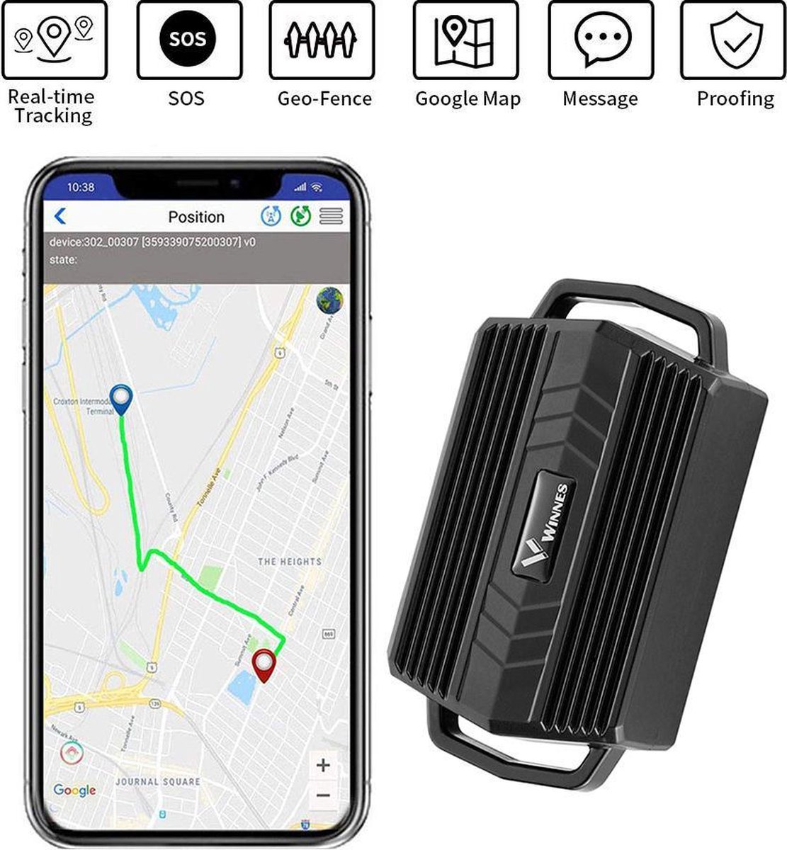 GPS tracker met sterke magneten Live-tracking