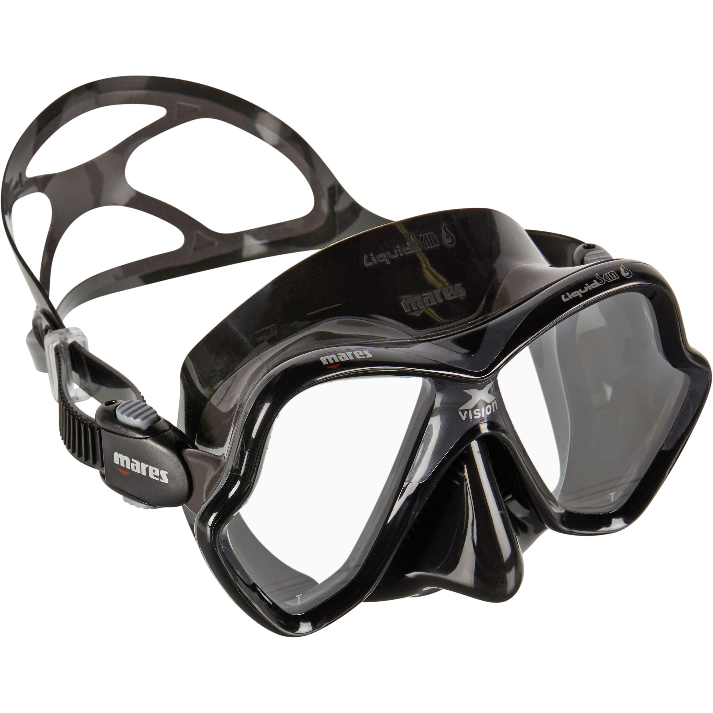 Duikbril voor snorkelen en diepzeeduiken X-Vision Liquid Skin zwart/grijs