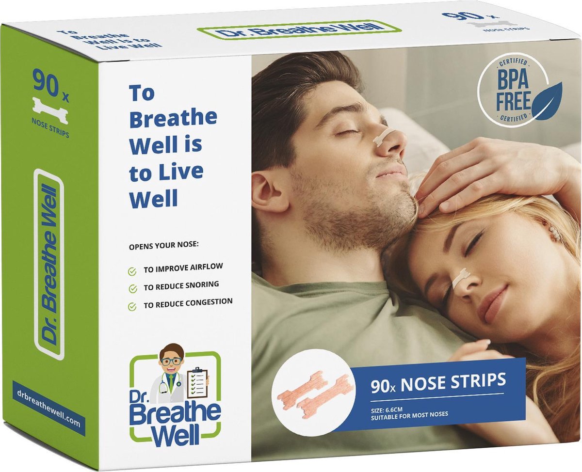Dr. Breathe Well ™ Neuspleisters Anti Snurk