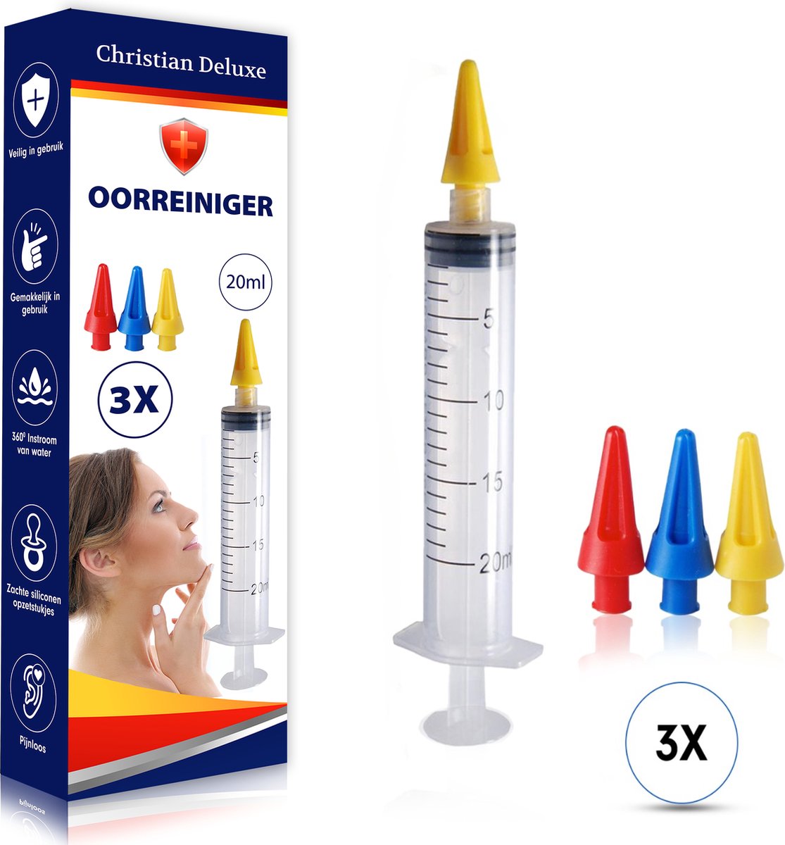 Christian Deluxe® - Oorreiniger - Oorspuit - Oorsmeer verwijderaar - Oorsmeer verwijderen - Oorsmeer - Oren schoonmaken