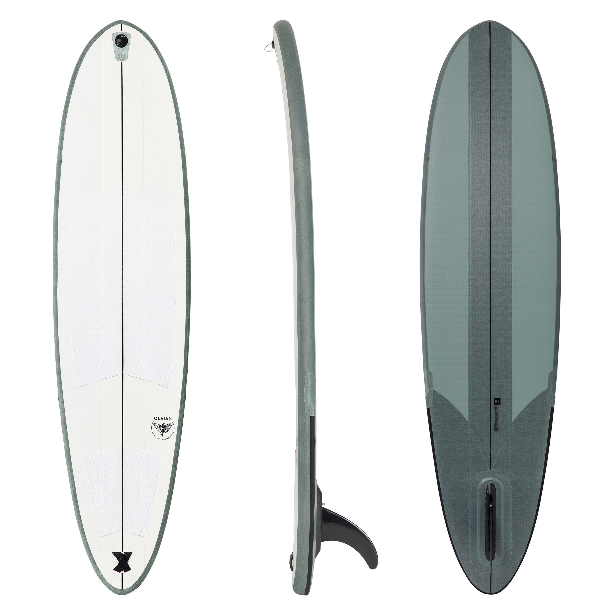 Compact opblaasbaar surfboard 500 7'6"