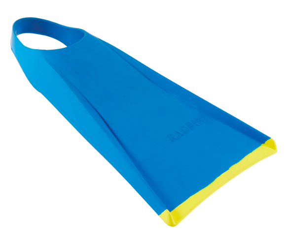 Zwemvinnen voor bodyboarden 100 blauw geel
