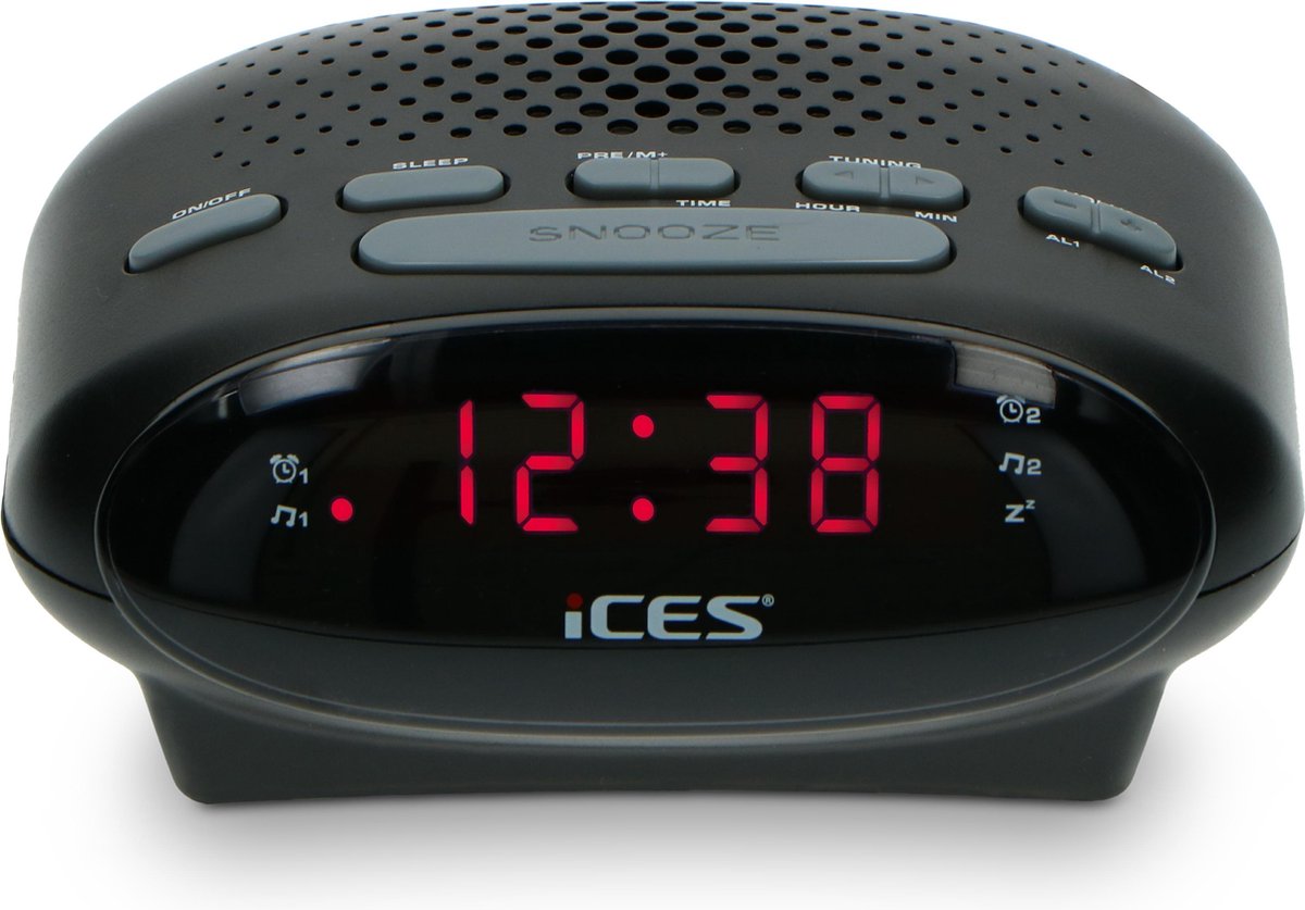 Ices ICR-210 - Wekkerradio - Zwart
